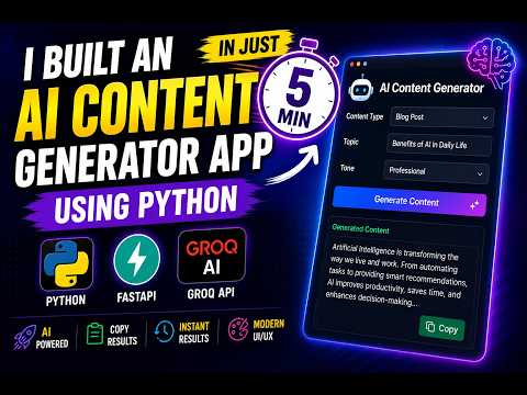 How To Build An AI Content Generator App Using Python & ChatGPT