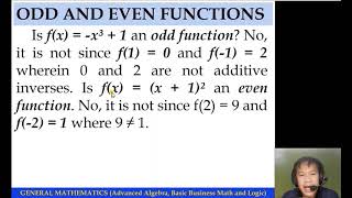 WEEK 1 Video Lesson 3：Odd Function and Even Function