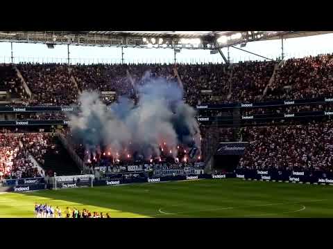 Eintracht Frankfurt 1:0 SV Darmstadt 98 - Darmstadt Fans mit Pyro im Derby!