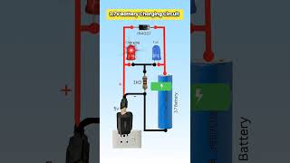 🔋 Simple Battery Charging Indicator 🚨 | Basic Circuit #shorts #tech #battery#charger