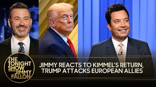Jimmy Reacts to Kimmel's Return After Disney Suspension, Trump Attacks European Allies at U.N.