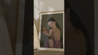 Recreated, ​Raja Ravi Varma's painting "Woman Holding a Fruit," a celebrated masterpiece #art