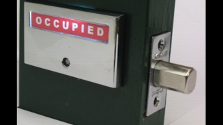 Battery-powered L.E.D. Bathroom Privacy Indicator Deadbolt Lock
