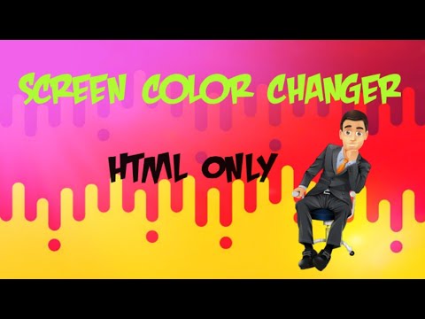 Screen color changer trick | Html only | If coding is life