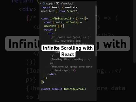 Infinite Scroll in React Interview question #reactjs #interview #javascript #webdevelopment #coding