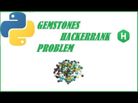 Gemstones Hackerrank Problem | Solution | English | Programming in Python