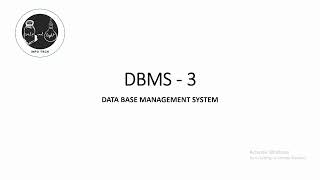 DBMS: Data Model -2