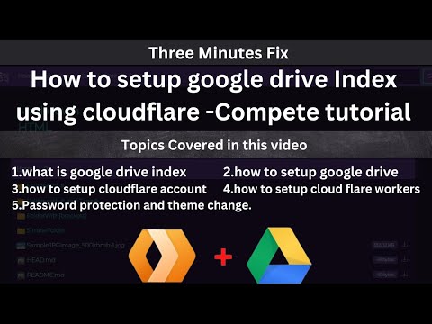 Create Gdrive index using cloudfare workers | Tutorial | google drive | 2023 #googledrive