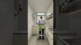 Smart Kitchen Renovation  Maximizing Space and Storage Efficiency #shorts  #interiordesign