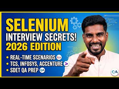 Selenium Real-Time Scenario Based Interview Questions | SDET QA 2026 | TCS, Infosys, Accenture