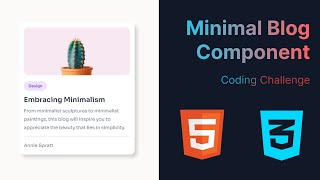 Blog Card Component Design #devchallenges #tsbsankara