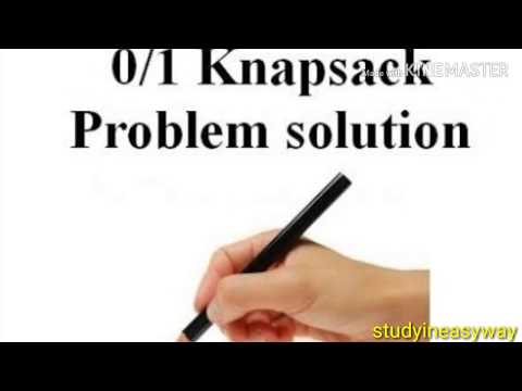 0/1 knapsack problem example