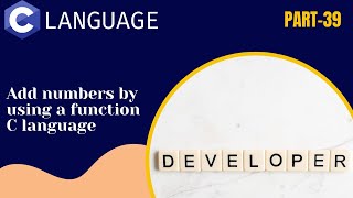 Add Numbers By Using a function in c