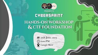 CyberSprint : Hands-on Workshop & CTF foundation