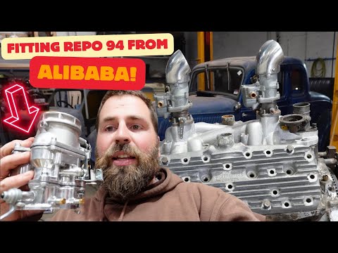 ALIBABA CARBYS ON OUR 1934 FORD COUPE!! REPRO HOLLEY 94