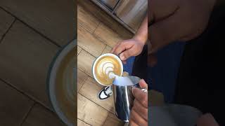 Coffee making#foryou #goldenmoments #latteart #tulip #coffeelover #beautiful