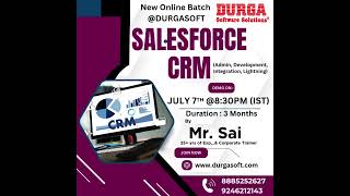 📢 New Online Batch @DURGASOFT!