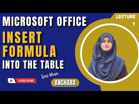 How to Insert Formula into the table | Microsoft Word Tutorials #WordTableFormulas