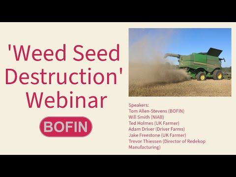 Weed Seed Destruction Webinar
