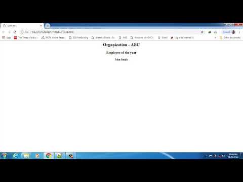 HTML - Exercise 1 - Paragraph and Heading Tags