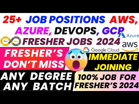 DevOps Jobs | AWS Fresher Jobs | Cloud Fresher Jobs | Azure Fresher Jobs |  AWS DevOps JOBS |#devops