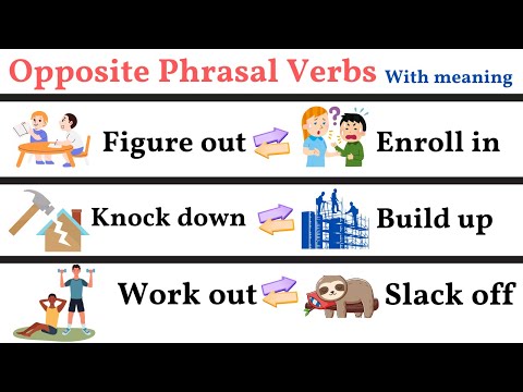 Common Opposite Phrasal Verbs with meaning | Opposite Phrasal Verbs - Opposite Words (Part-04)