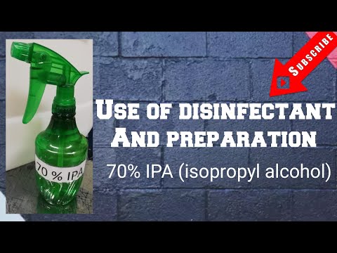 Isopropyl alcohol as a disinfectant | IPA as a disinfectant | Disinfectant for cleaning