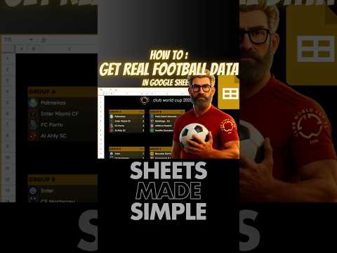 How to get real football data in google sheets!