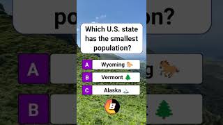 Which U.S. state has the smallest population? #shorts #usa #quiz