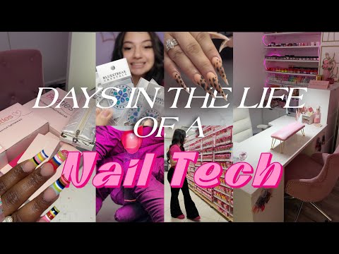 Days in the Life | Nail Tech ✧ What I Charge, 13 Clients  + Unboxing