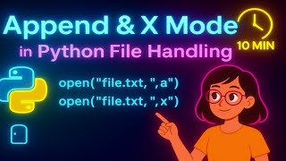 Python File Handling: Append & X Mode Explained in 10 Minutes
