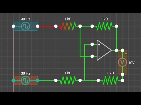 differential op-amp simulation. #opamp #analog #electronic