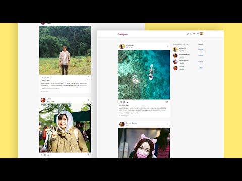 Responsive Social Media Website Like Instagram Using HTML CSS