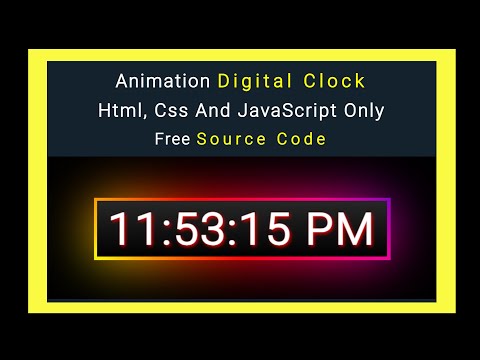 How To Create Digital Clock Using HTML, CSS, & JS | Animation Digital Clock | #digitalclock #htmlcss