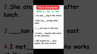 Can You Get These ‘A, An, The’ Exercise Right? 🤔 #logifunda #articles #englishgrammar