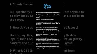 CSS Interview Questions #interviewquestions #interview #css #importantquestions #htmltags #beats