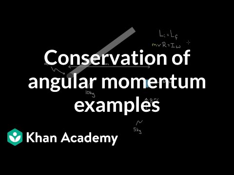 Ball hits rod angular momentum example | Physics | Khan Academy