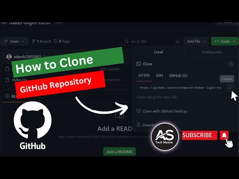 How to Clone GitHub Repository ? #astechmaster