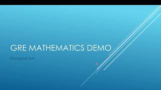 GRE Mathematics Problem1
