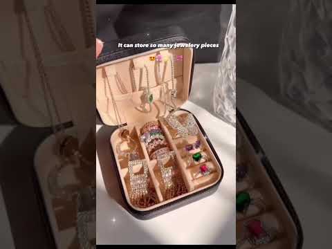 Mini jewelry Box💕#jewelrybox #jewelryorganizer #minijewelrybox #traveljewelrybox #womensfashion