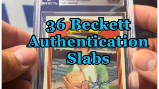 36 Authentic Autograph Slabs - Beckett March 2023 Submission Returns
