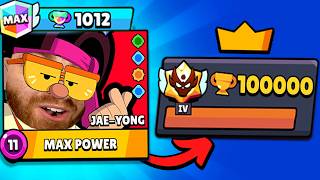 I pushed 100,000 Trophies with JAE-YONG in Brawl Stars!