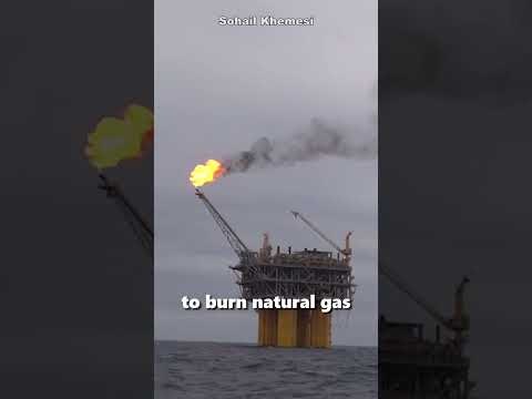 Gas flare oil rig #shorts