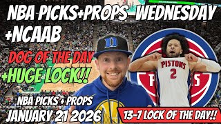 NBA Picks Today Wednesday 1/21/2026 | Free NBA Best Bets and NBA Player Props Today