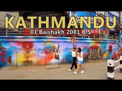 🇳🇵 Nepali New Year 2081 B.S - Kathmandu City Tour 4K HDR 2024🇳🇵