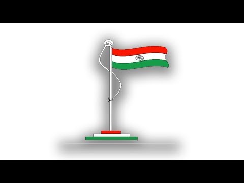Draw Indian Flag step by step in MS paint.