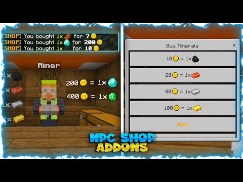 NPC SHOP ADDONS FOR MINECRAFT BEDROCK | MCPE 1.19+!!