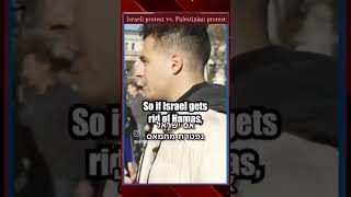 Pro-Israel protest vs Pro Palestinian/hamas protest. Find the differences. #StandAgainstTerror