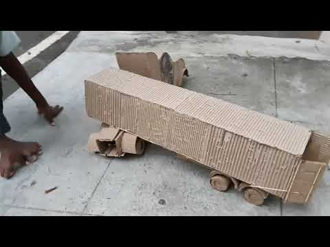 DIY cardboard truck