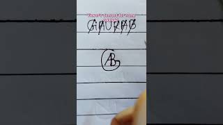 "GAURAB" name logomark for viewer's demand 😊#logodesign #namelogodesign #shortsonyoutube #logomark